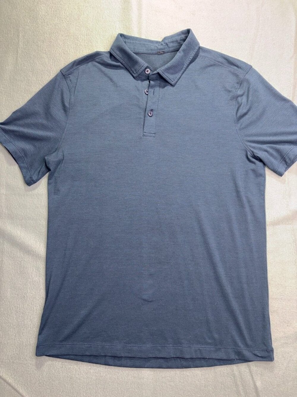 Men's Lululemon Athletica Short Sleeve Polo Shirt Navy Blue size L